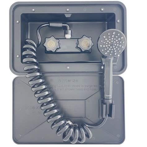 rv outdoor shower box metal|rv outdoor shower head.